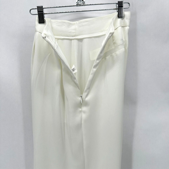 Ramy Brook Dress Pants Wide Leg Pants Size 2 White‎ Lined Coastal Preppy City - Picture 10 of 12